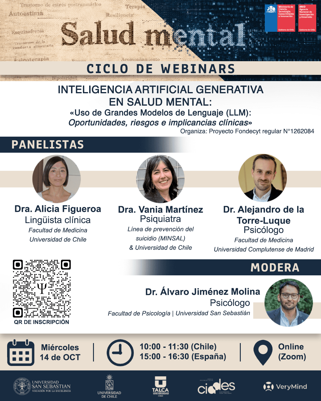 Imagen de la actividad: Investigador Álvaro Jiménez en primer webinar de I.A. Generativa en Salud Mental
