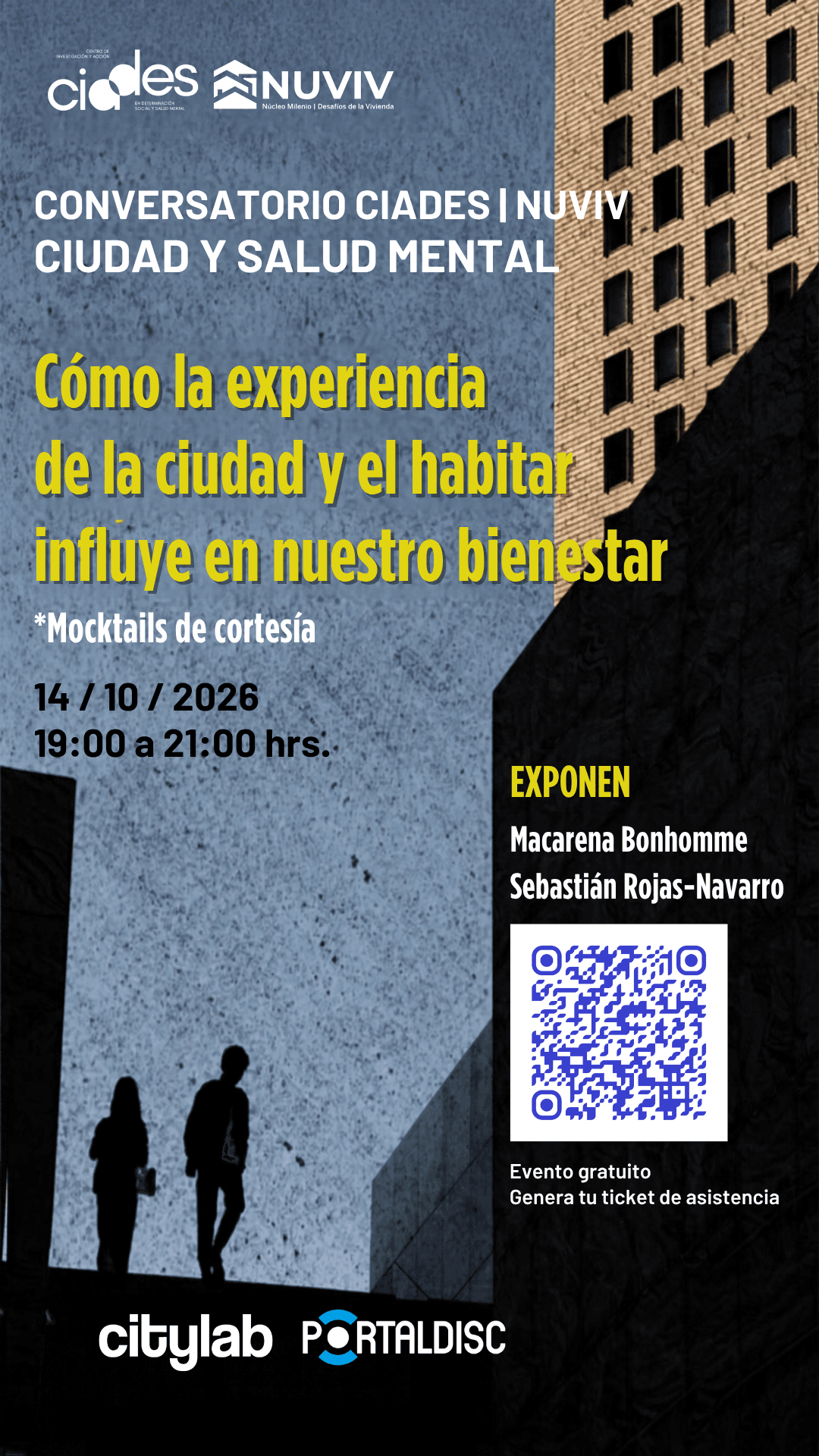 Imagen de la actividad: CONVERSATORIO CIUDAD Y SALUD MENTAL EN CITYLAB